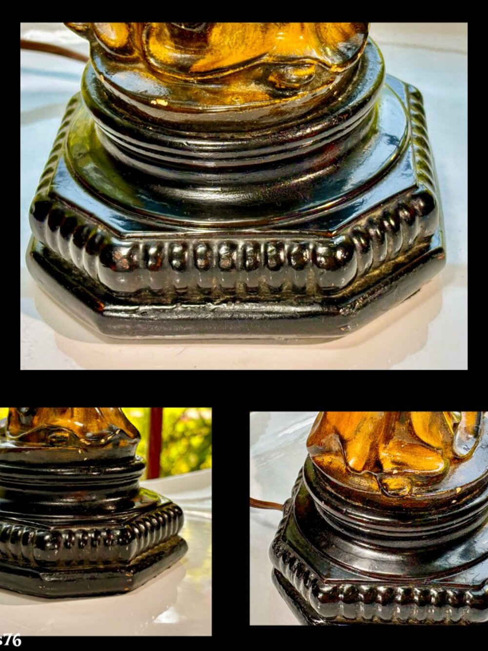 ▪️ VTG▪️BORGHESE▪️Mid-Century Asian Figural Italian Chalkware Table Lamp - Picture 5 of 10